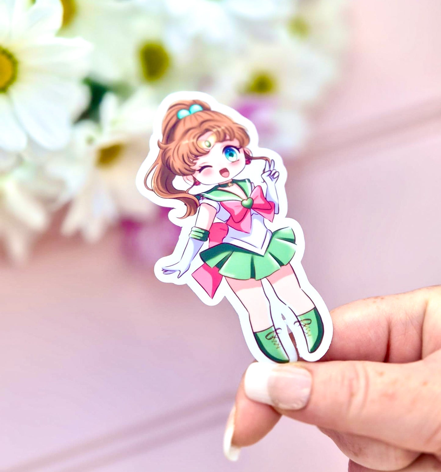 Chibi Sailor Jupiter Vinyl Die Cut Sticker
