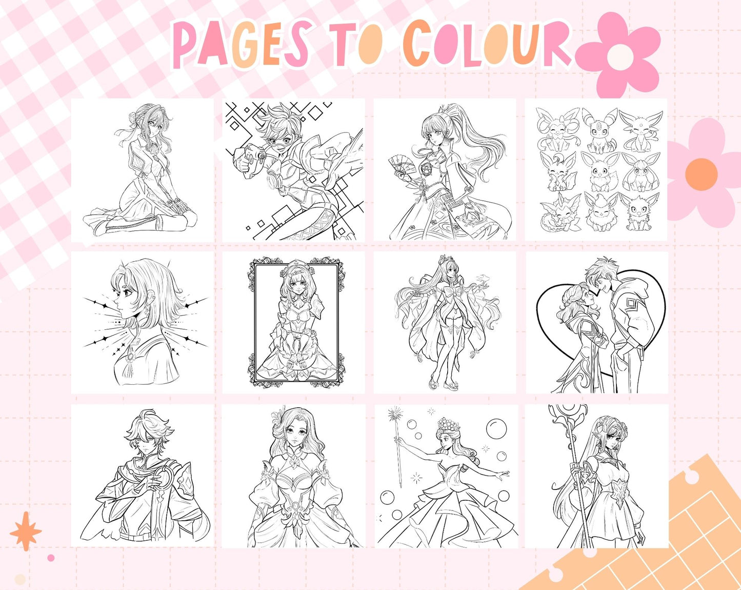 Character Colouring Book Paper Back - Volume 1 Mixed - Anime, movies, book fan art and original fantasy characters