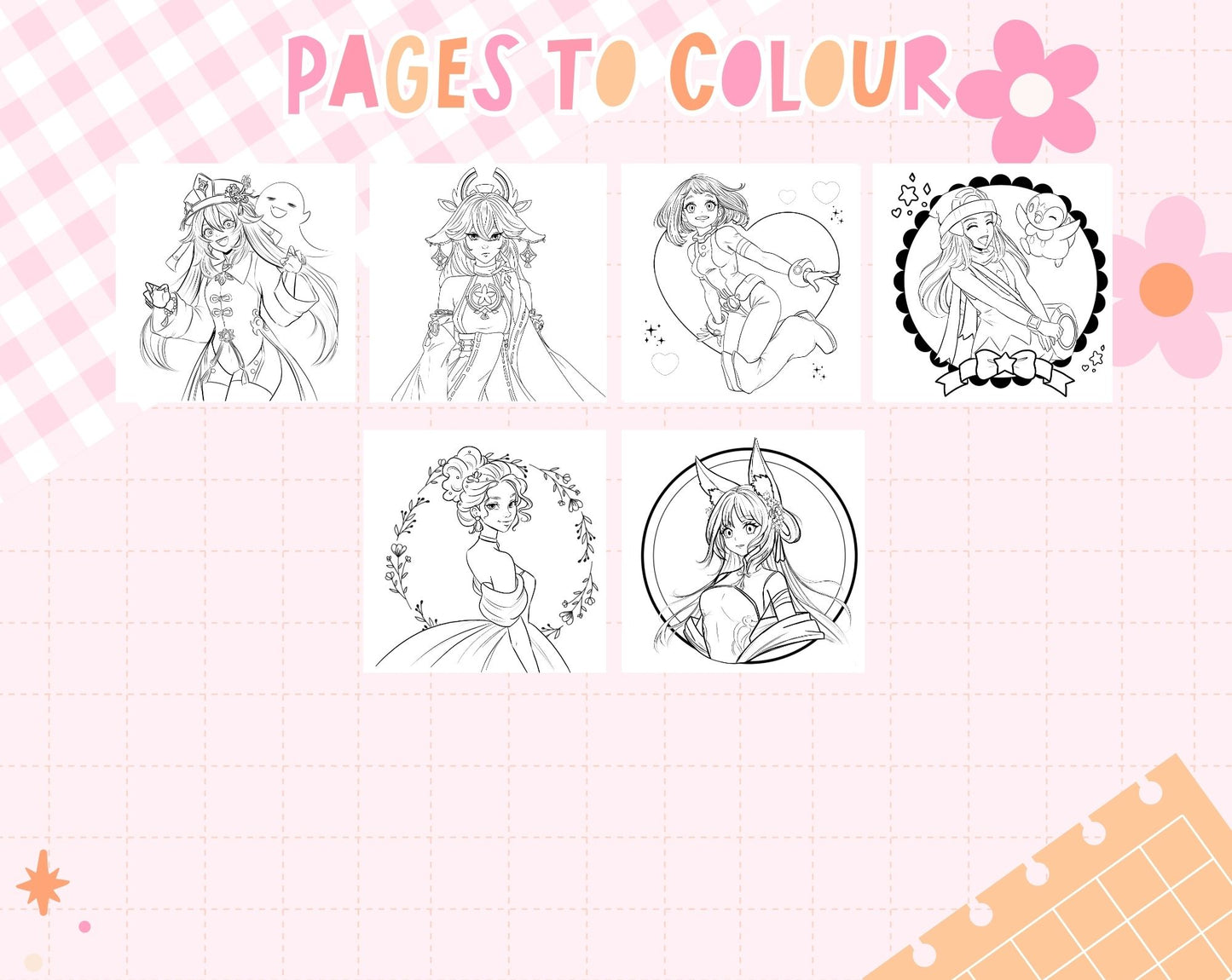 Character Colouring Book Paper Back - Volume 1 Mixed - Anime, movies, book fan art and original fantasy characters