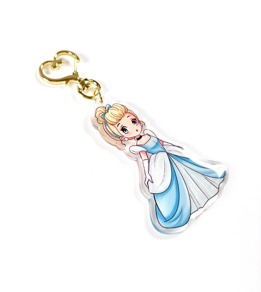 Chibi Cinderella Acrylic Keychain / Keyring