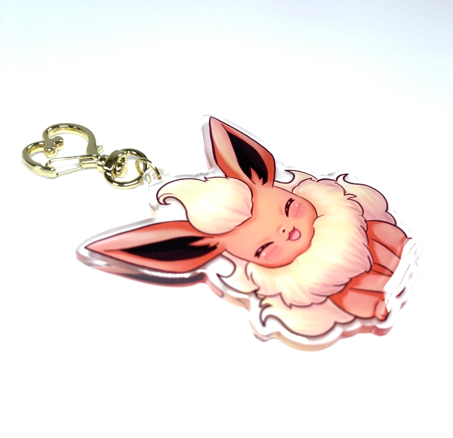 Kawaii Cute Flareon Acrylic Keychain / Keyring