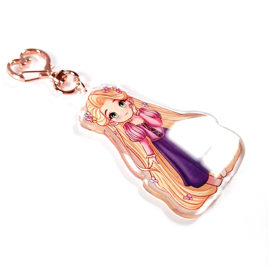 Chibi Rapunzel Acrylic Keychain / Keyring