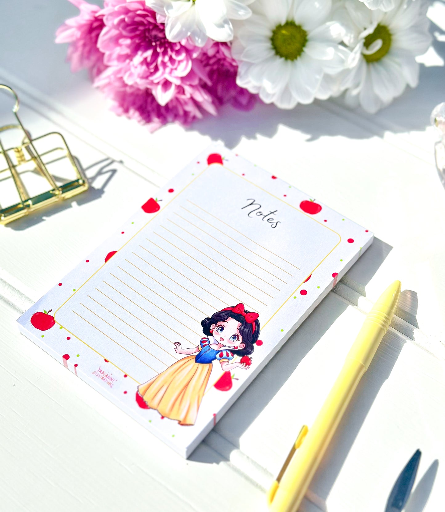 Chibi princess snow white A6 Notepad
