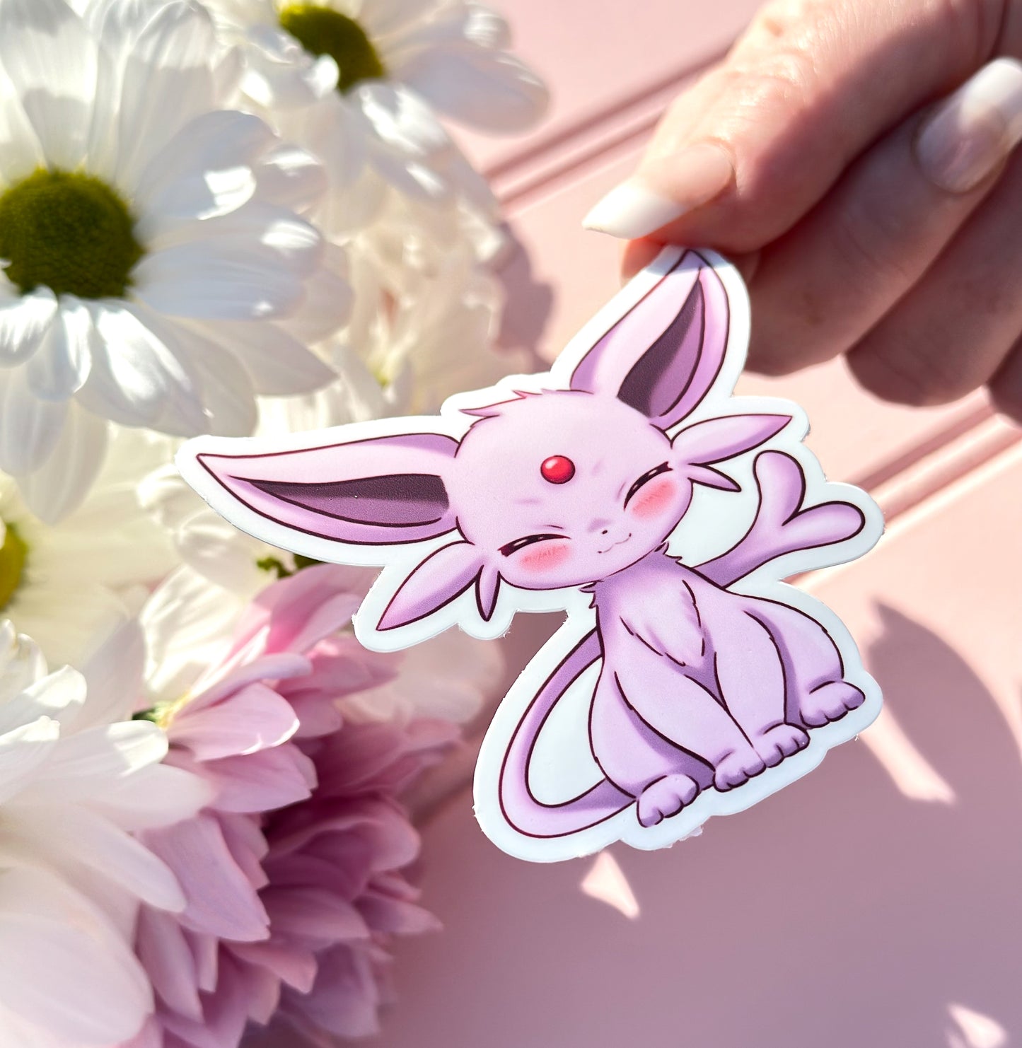 Kawaii Espeon Vinyl Die Cut Sticker