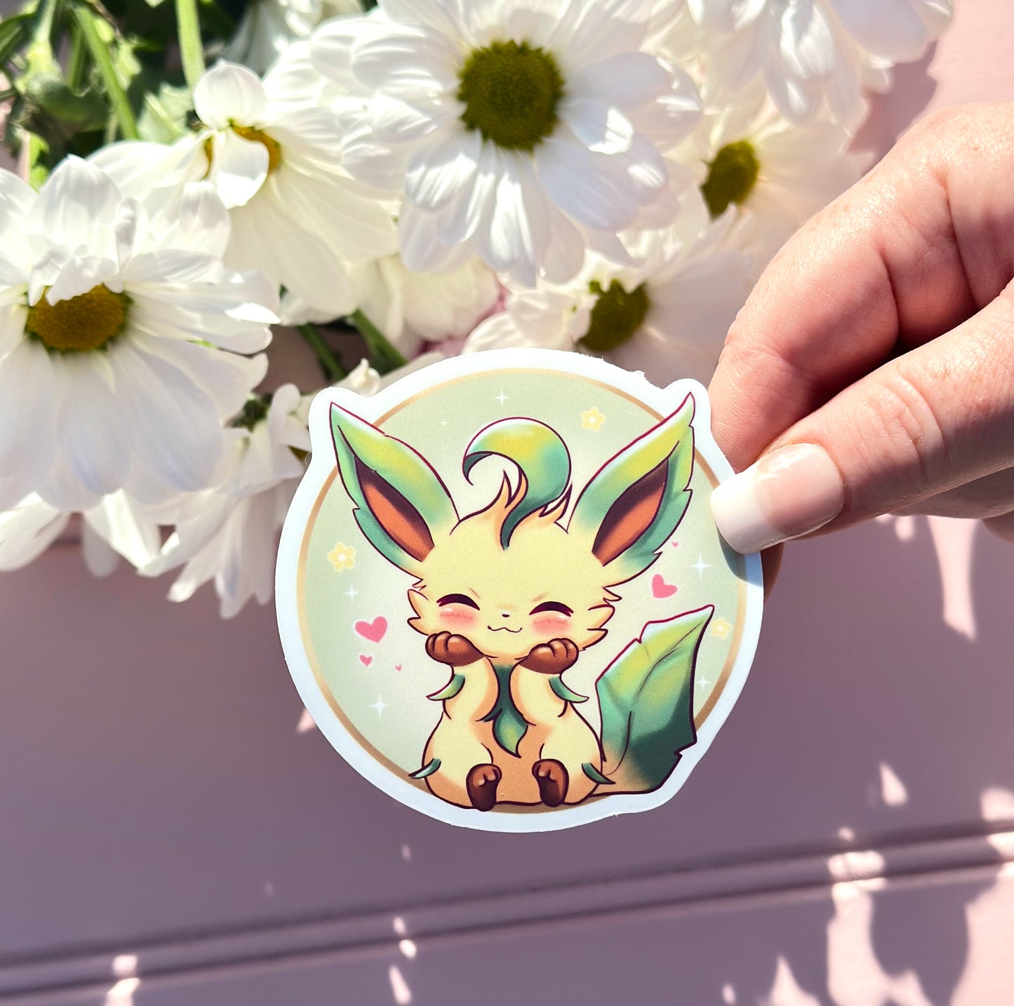 Kawaii Leafeon Vinyl Die Cut Sticker