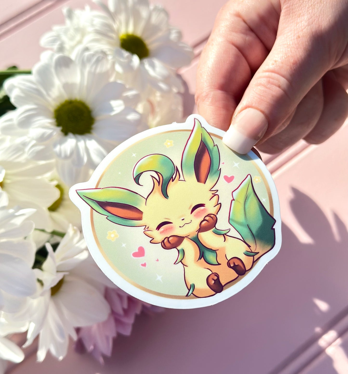 Kawaii Leafeon Vinyl Die Cut Sticker