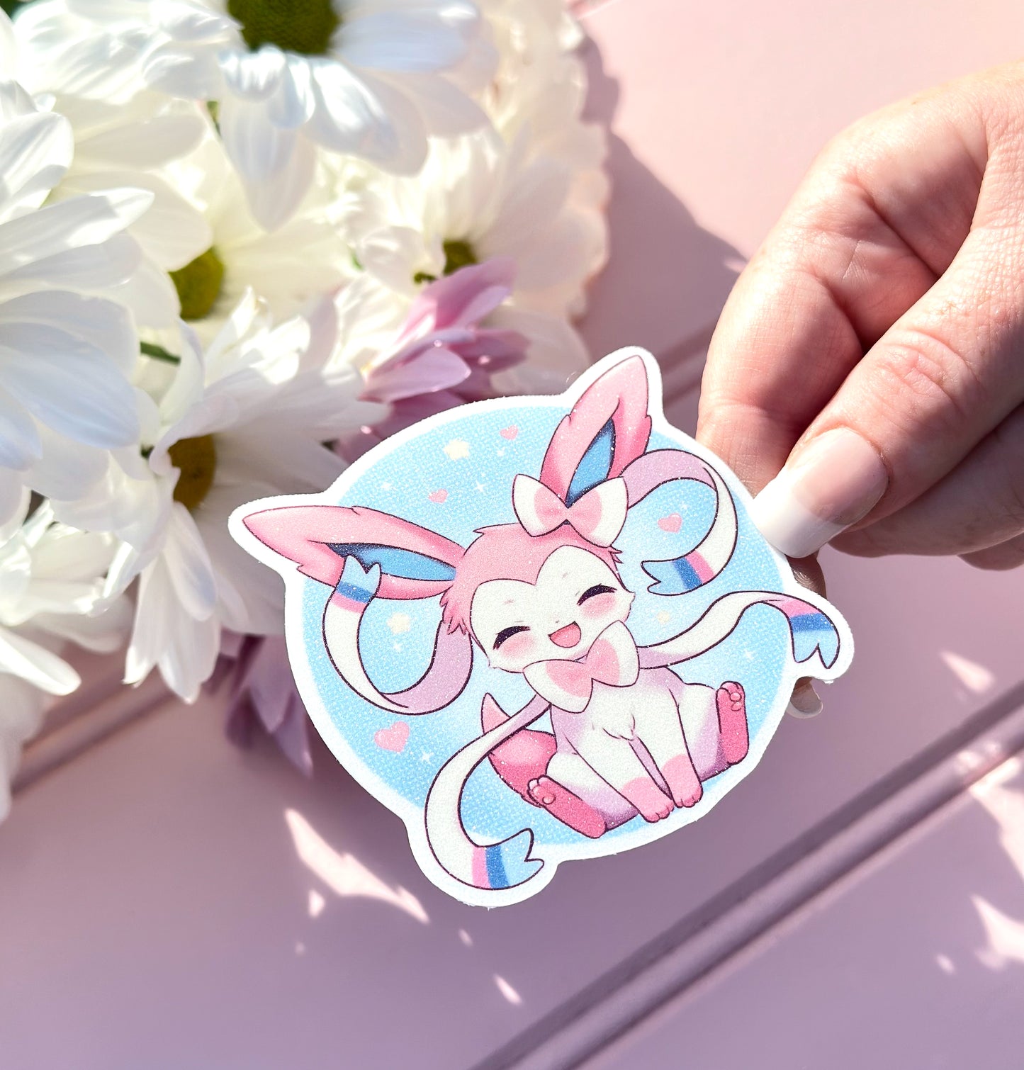 Kawaii Sylveon Vinyl Die Cut Sticker