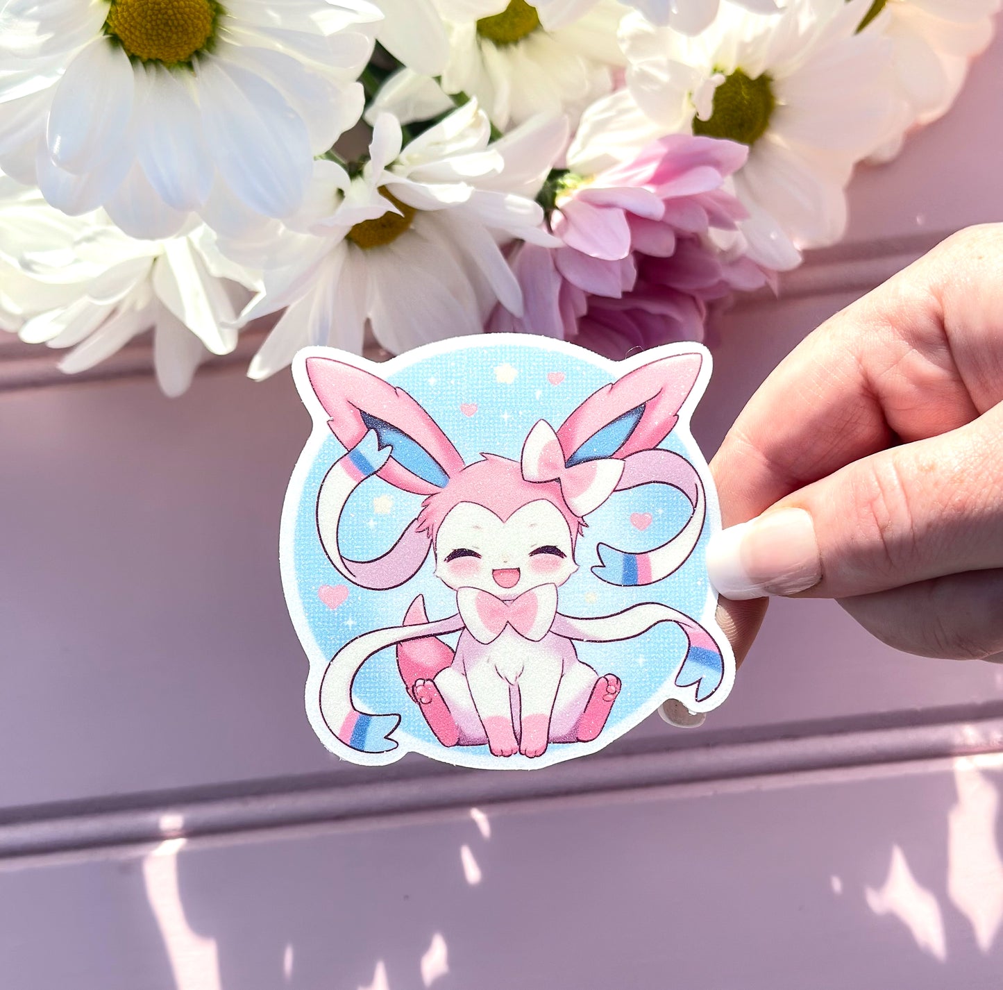 Kawaii Sylveon Vinyl Die Cut Sticker