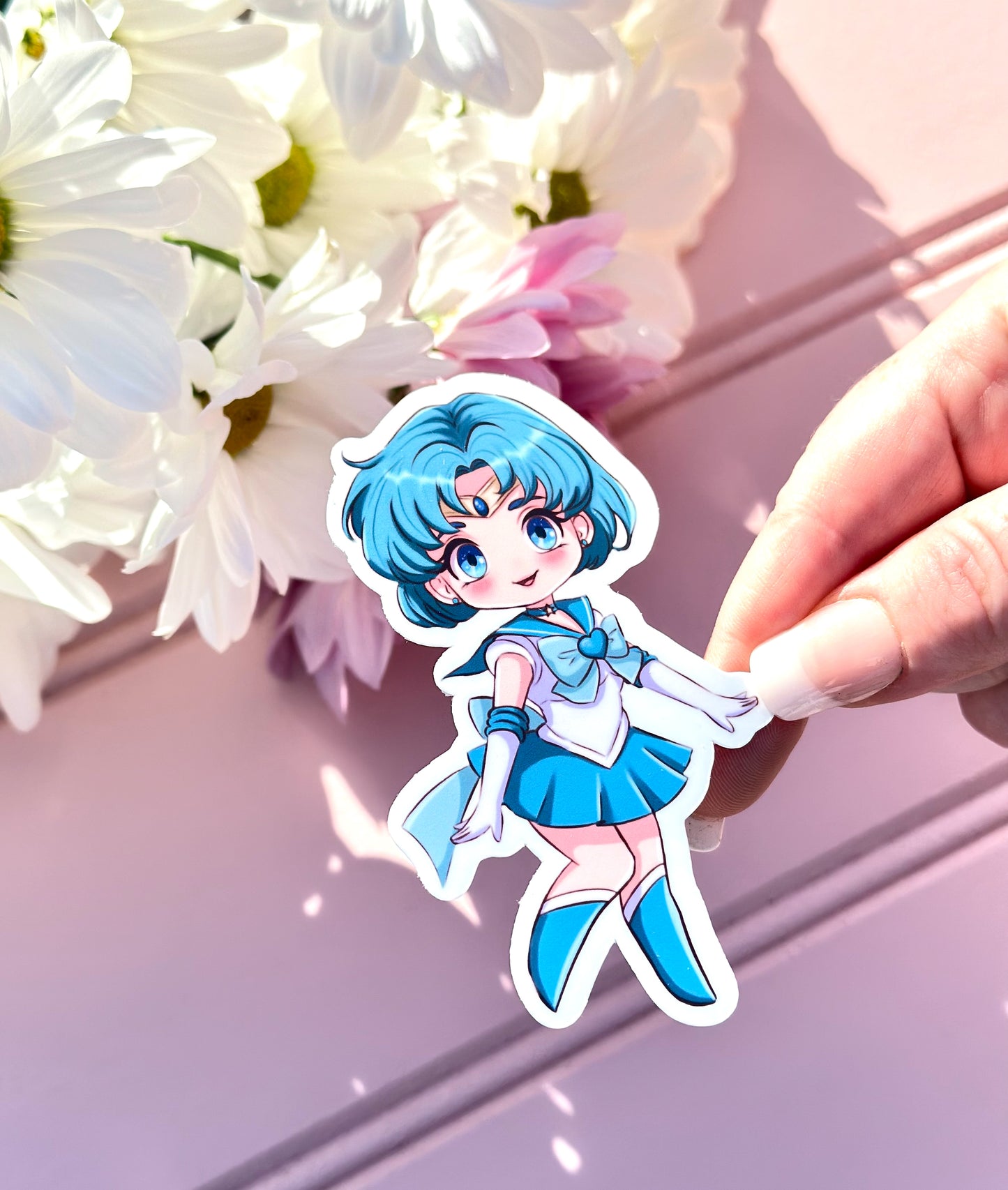 Chibi Sailor Mercury Vinyl Die Cut Sticker
