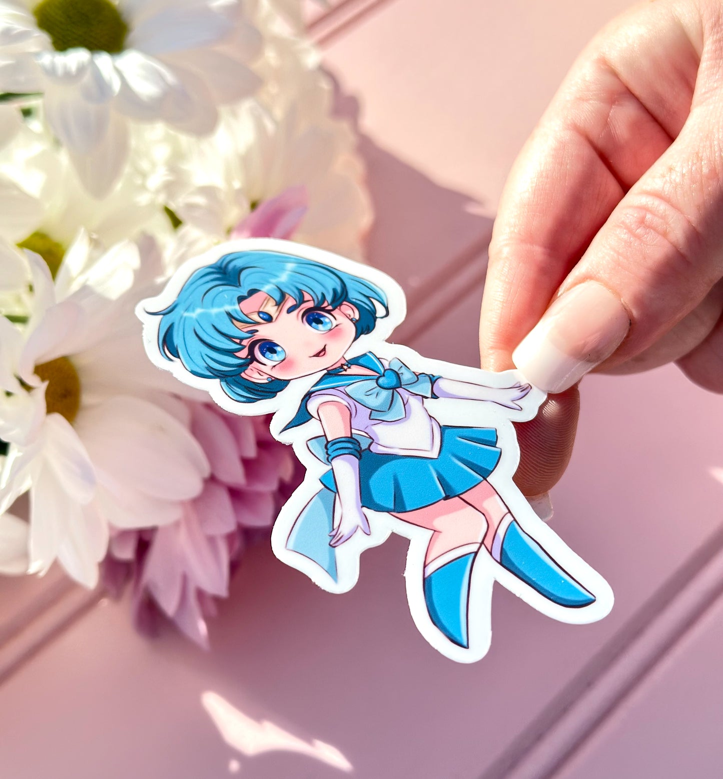 Chibi Sailor Mercury Vinyl Die Cut Sticker