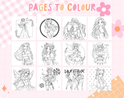 Character Colouring Book Paper Back - Volume 1 Mixed - Anime, movies, book fan art and original fantasy characters