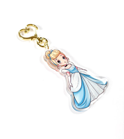 Chibi Cinderella Acrylic Keychain / Keyring