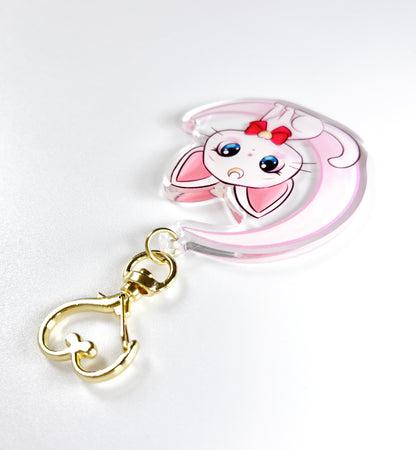 Kawaii Artemis Sailor Moon Acrylic Keychain / Keyring