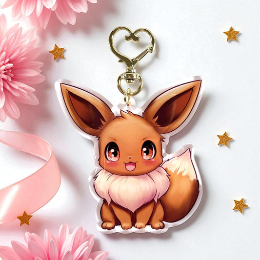 Kawaii Cute Eevee Acrylic Keychain / Keyring