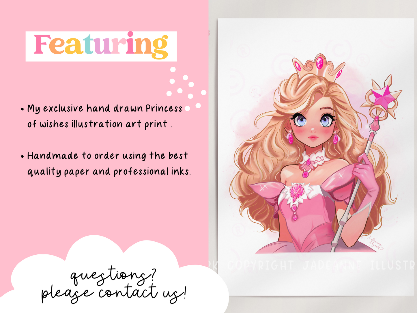 Pink Princess Art print