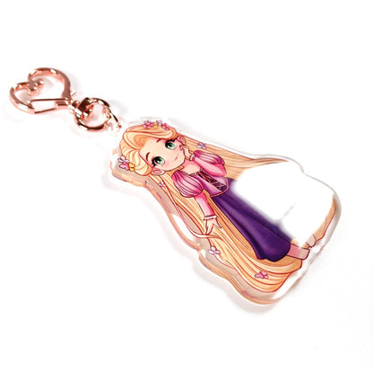 Chibi Rapunzel Acrylic Keychain / Keyring
