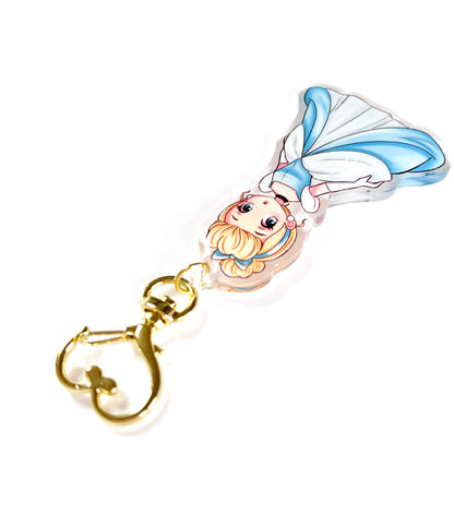 Chibi Cinderella Acrylic Keychain / Keyring