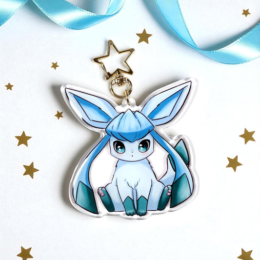 Kawaii Cute Glaceon Acrylic Keychain / Keyring