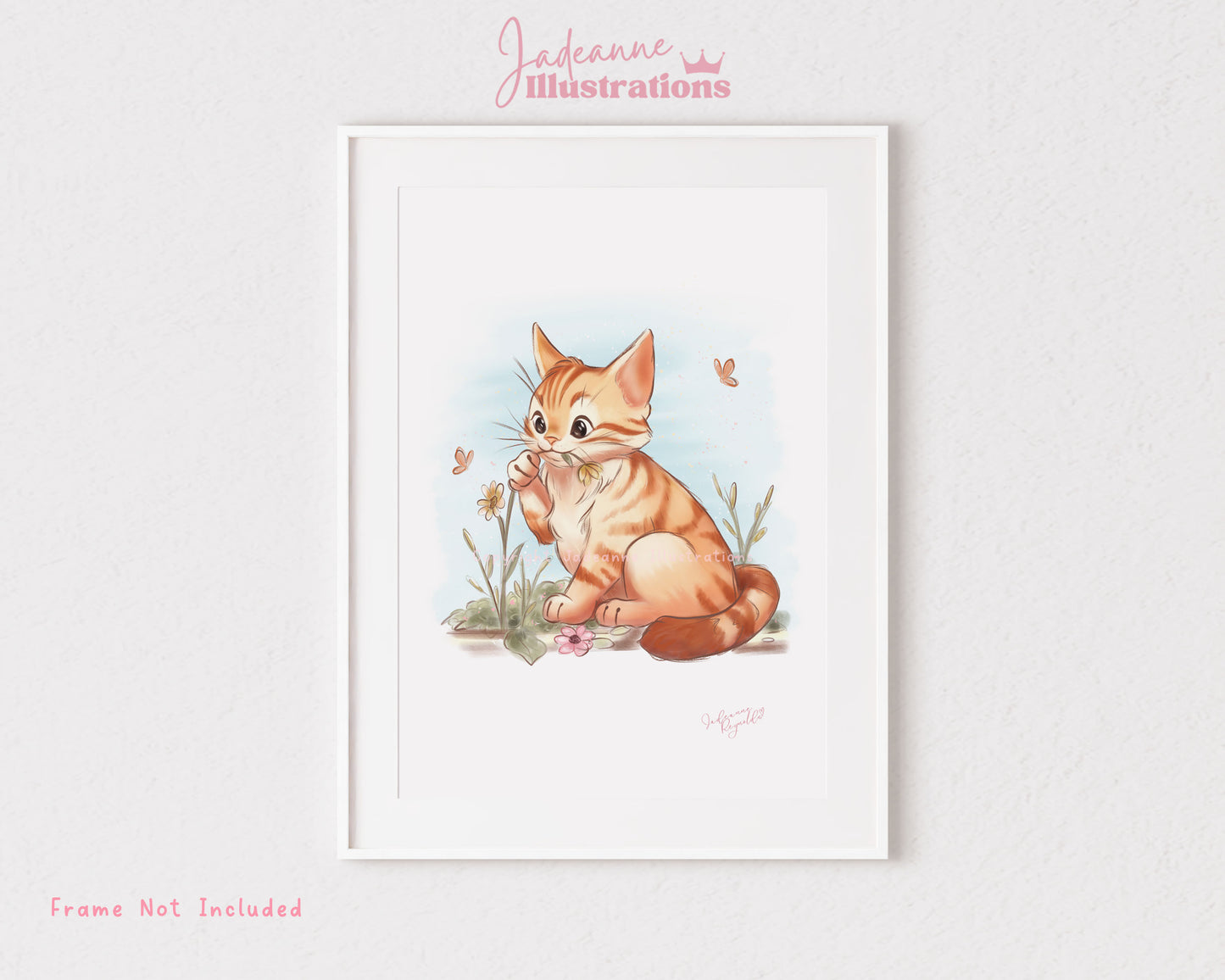 Cute cat illustration art print