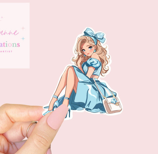 Princess die cut Sticker