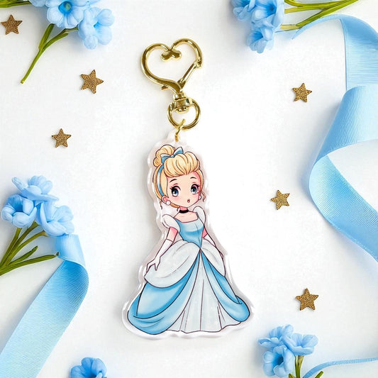 Chibi Cinderella Acrylic Keychain / Keyring