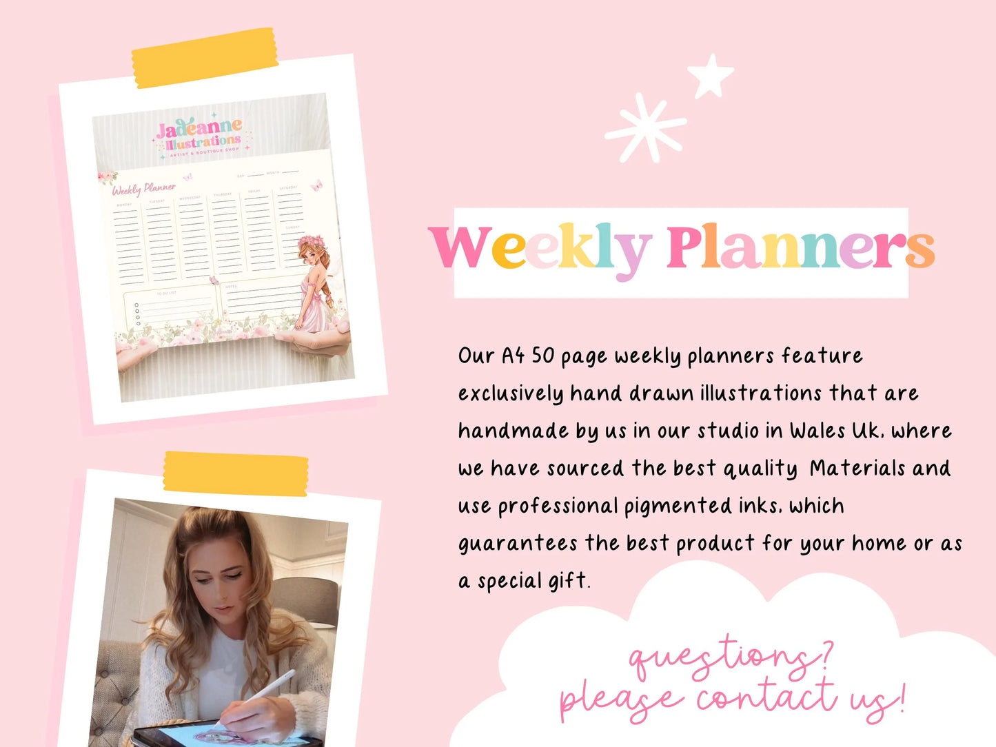 Fairy Floral A4 50 Page weekly planner