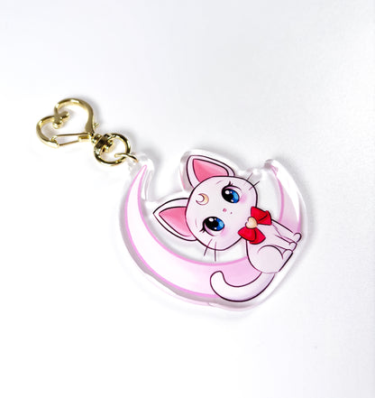 Kawaii Artemis Sailor Moon Acrylic Keychain / Keyring