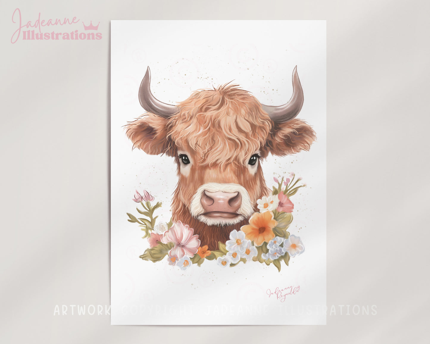 Highland Cow Art Print