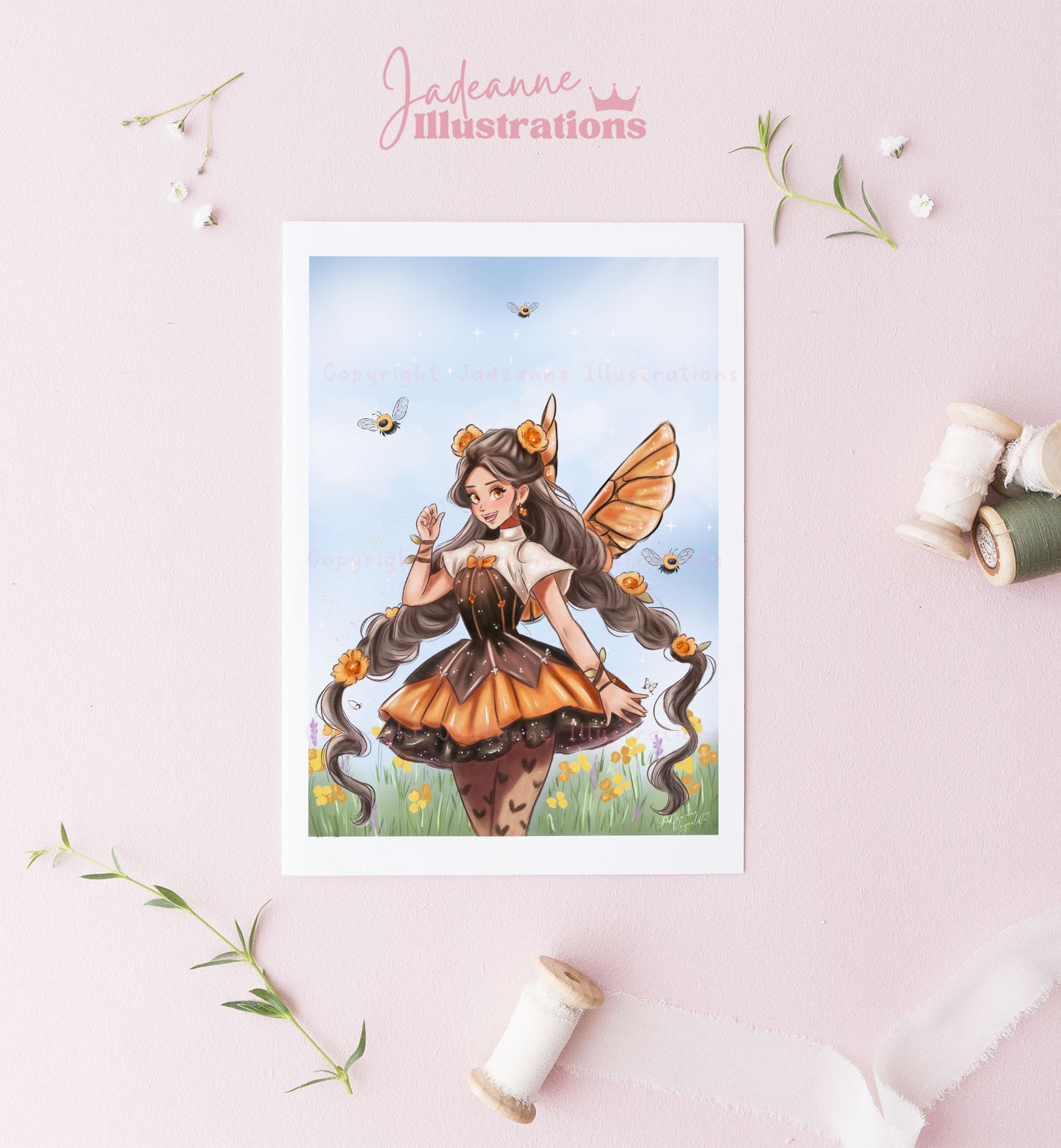 Honey the Bee Fairy Art Print