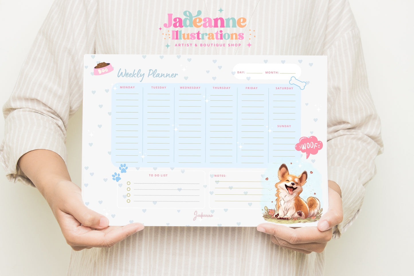 Corgi A4 50 Page weekly planner