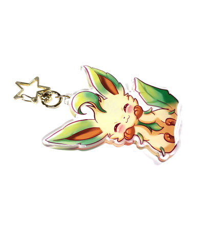 Kawaii Cute Leafeon Acrylic Keychain / Keyring