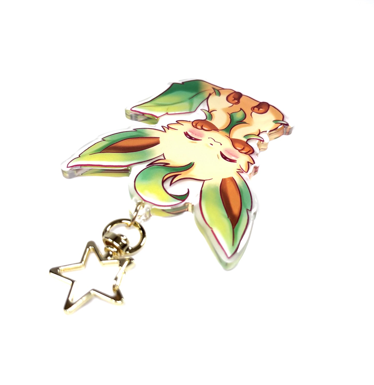 Kawaii Cute Leafeon Acrylic Keychain / Keyring