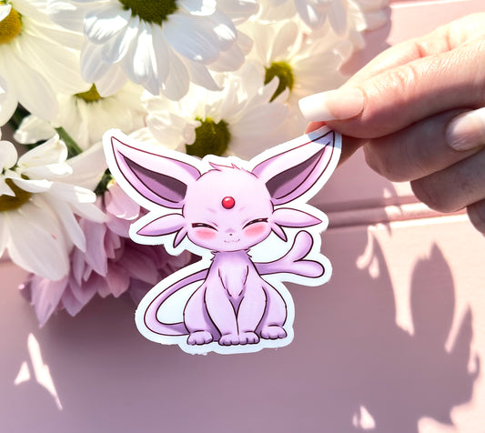Kawaii Espeon Vinyl Die Cut Sticker