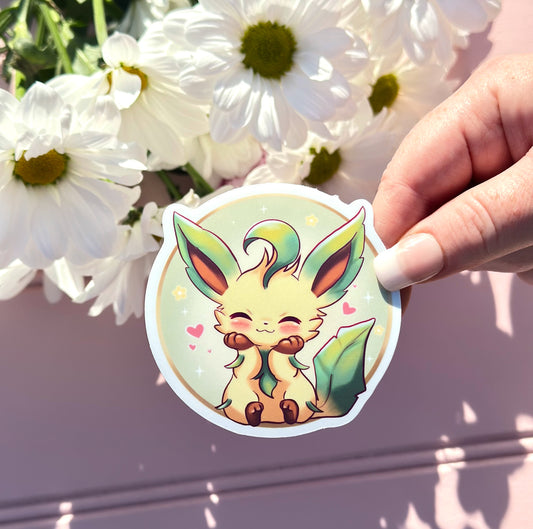 Kawaii Leafeon Vinyl Die Cut Sticker