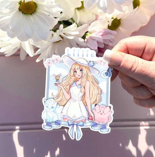 Pokemon Lillie Vinyl Die Cut Sticker