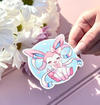 Kawaii Sylveon Vinyl Die Cut Sticker