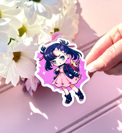Pokemon chibi Marnie Vinyl Die Cut Sticker