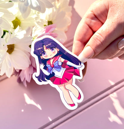 Chibi Sailor Mars Vinyl Die Cut Sticker