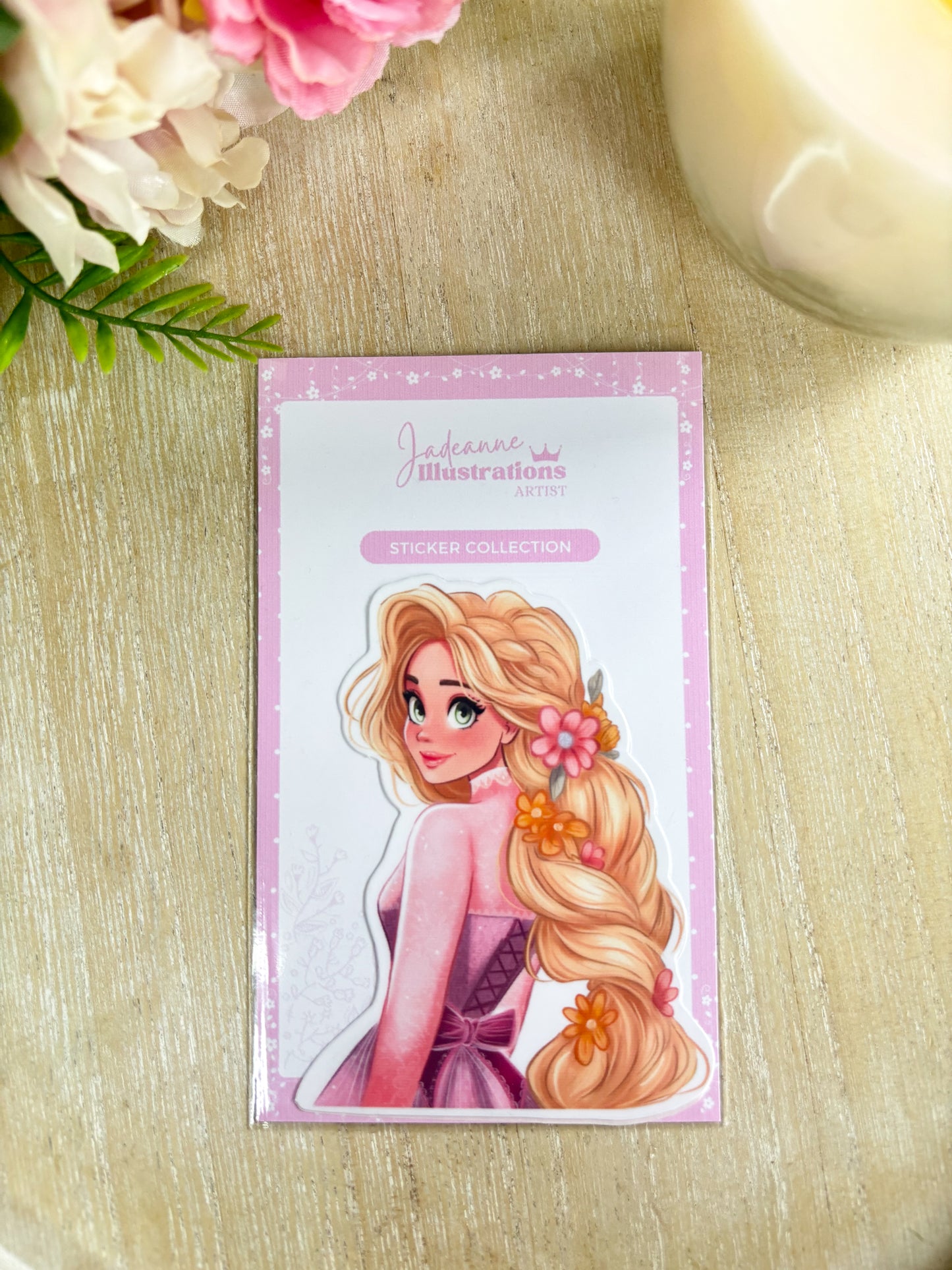 Flower Princess die cut Sticker