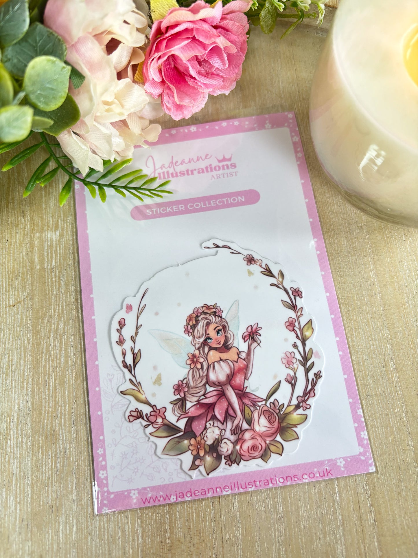 Flower Fairy die cut Sticker