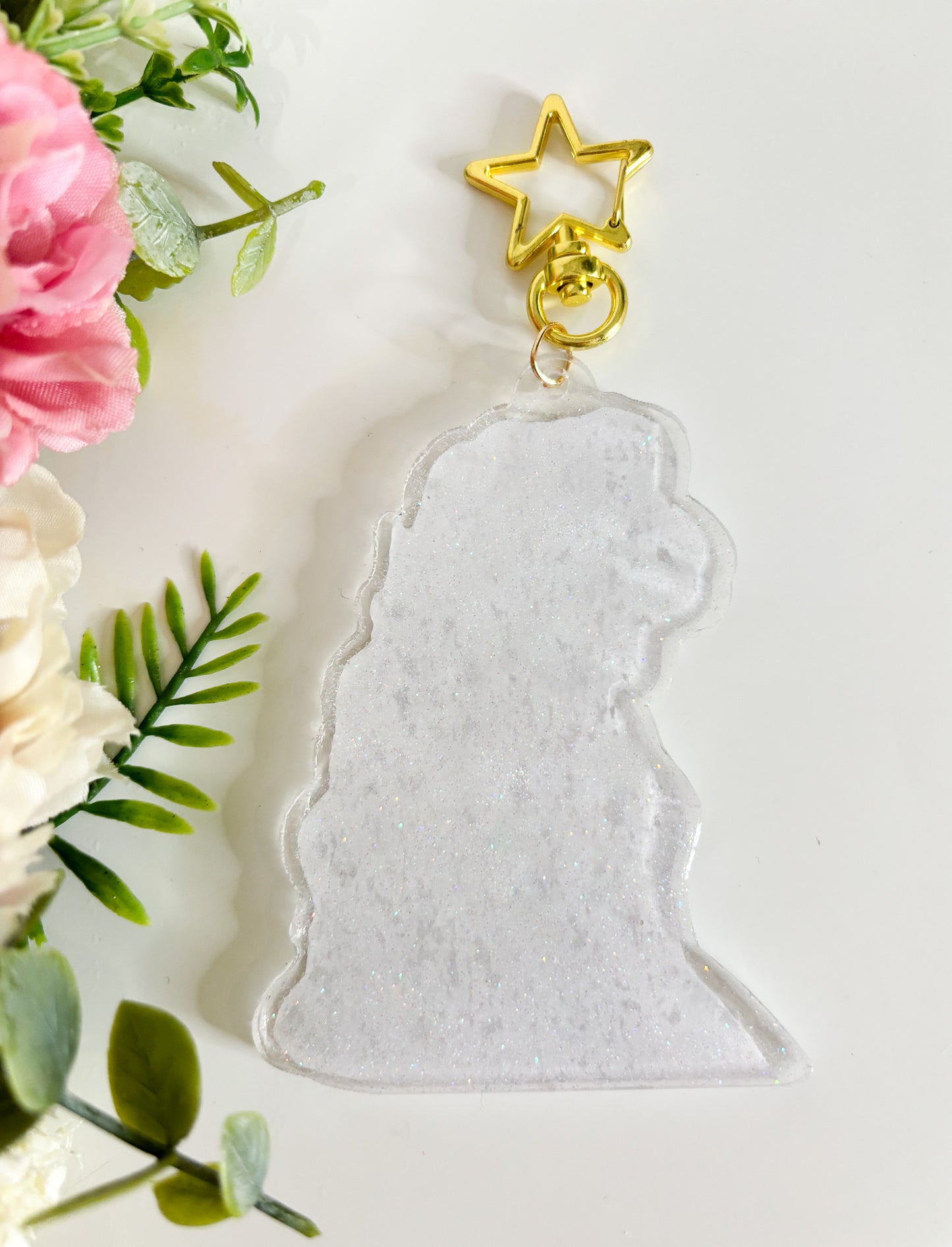 Flower Princess Resin Keyring