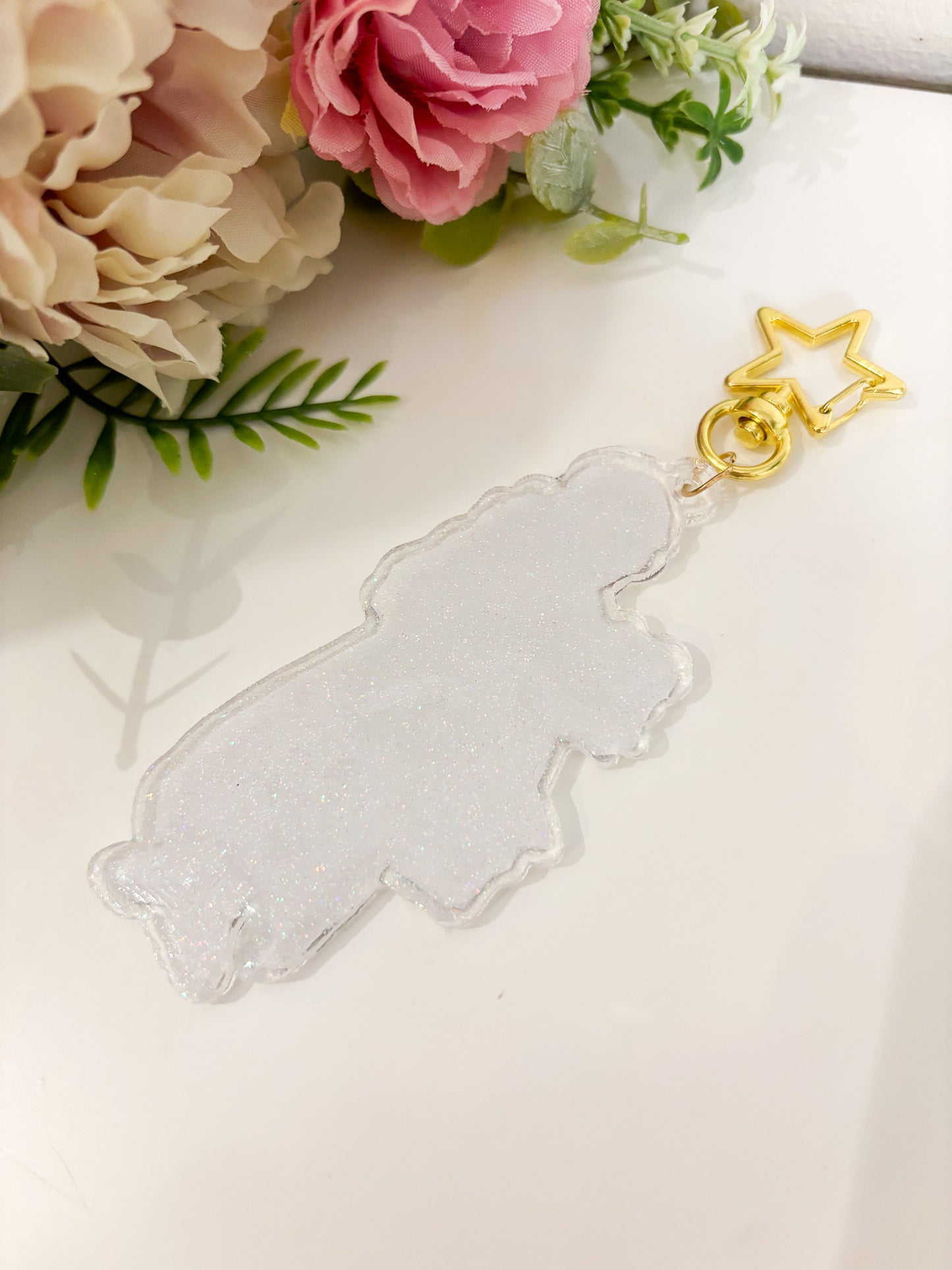 Kawaii Girl Resin Keyring