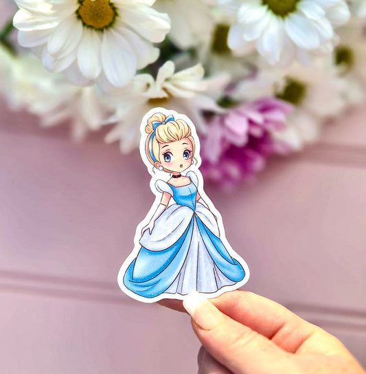 Cinderella princess Vinyl Die Cut Sticker