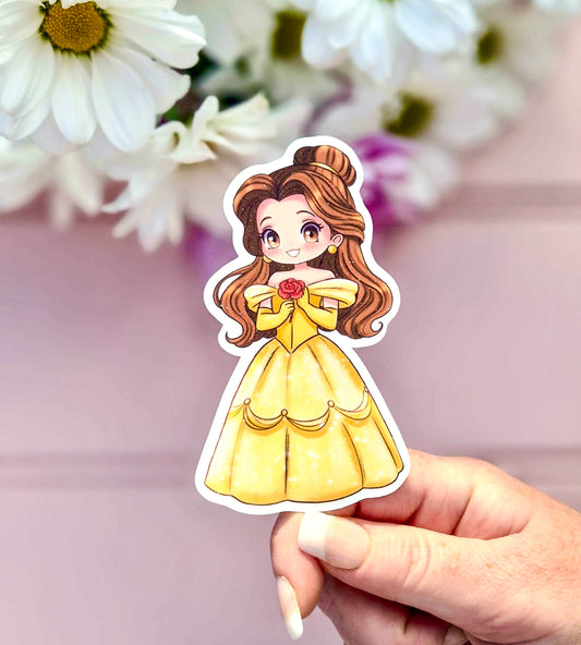 Belle princess Vinyl Die Cut Sticker