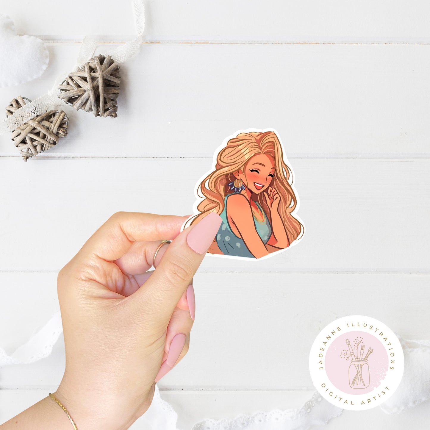 Set of 3 Kawaii girl Sticker