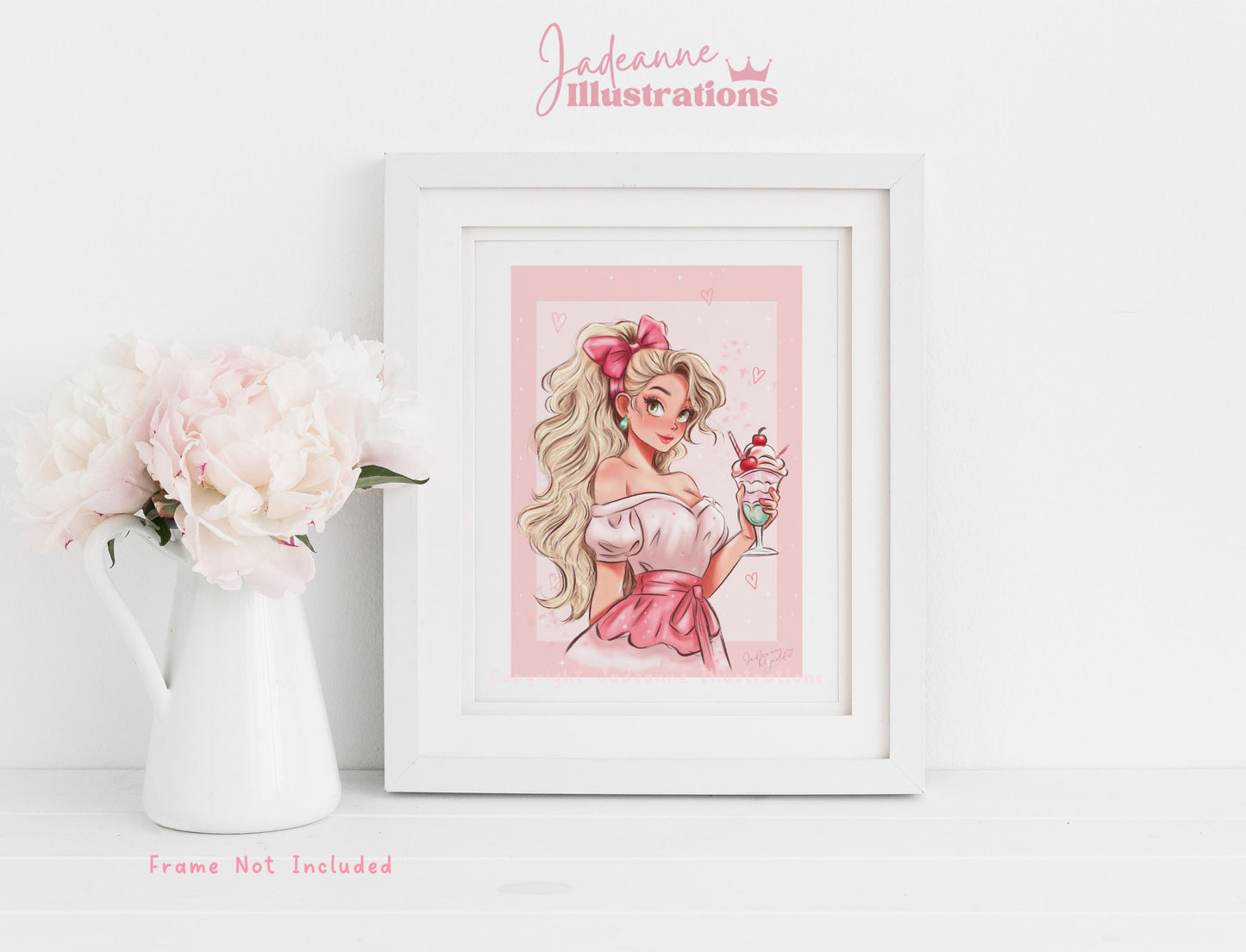 Sundae Pin Up Girl Art Print